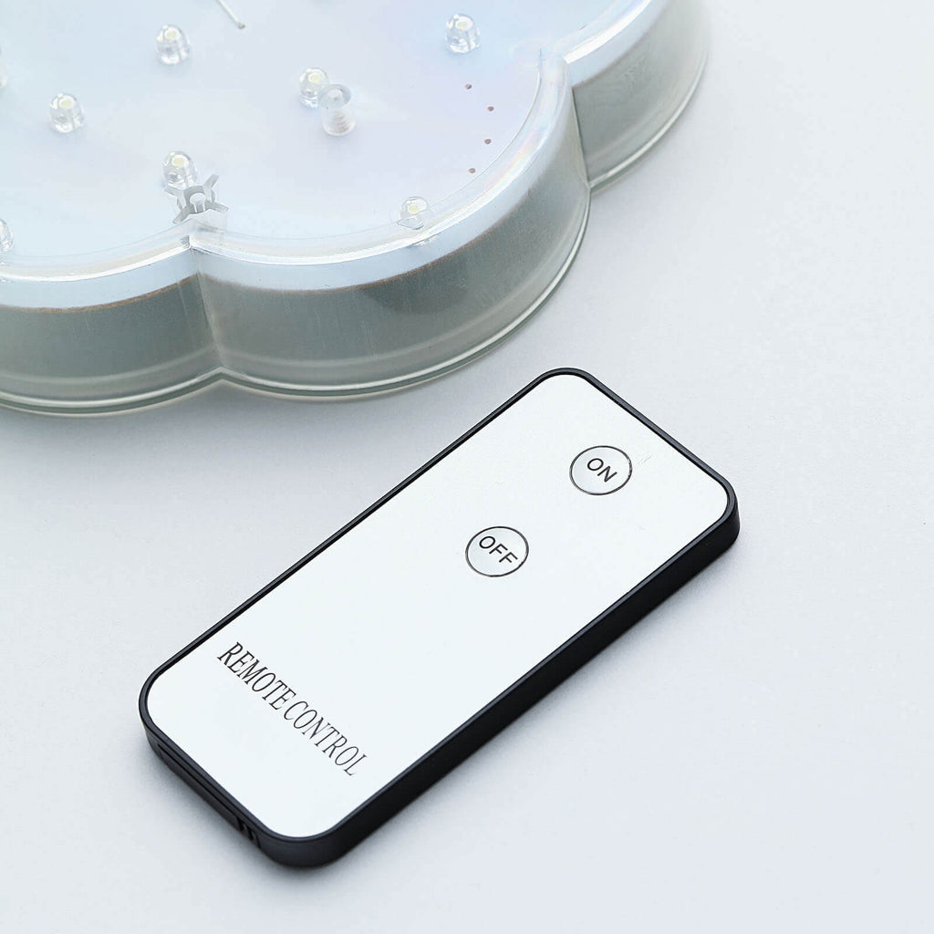 4-Pack LED Disc Lights Flower Shaped Design White - 23 LEDs with Remote DIY Lighting 6"