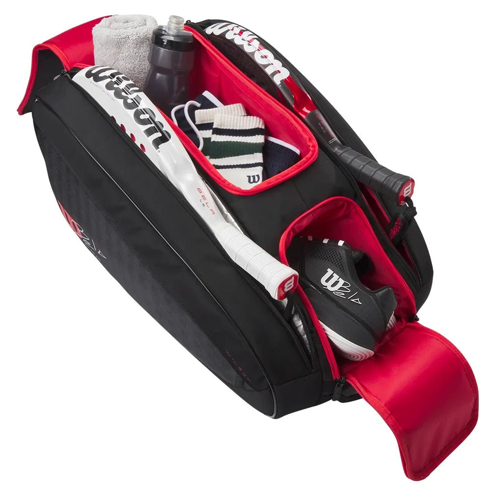 Bela V3 Padel Racquet Bag Black and Red - Bell Racket Store