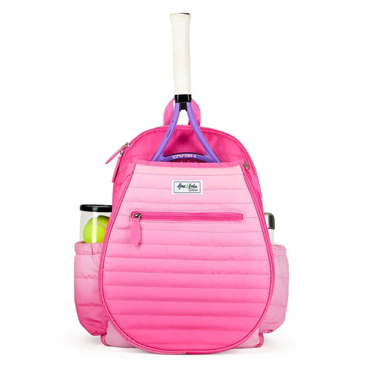 Big Love Tennis Backpack Hot Pink Ombre Puffer - Bell Racket Store