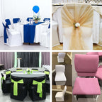 Scuba Stretch Chair Cover Black for Banquet Chairs Slim Fit Design - Wrinkle Free and Durable Slipcover