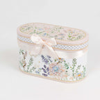 Blush Floral Design Bridal Shower Gift Set, 2 Pack Porcelain Tea Cups With Matching Keepsake Gift Box and Satin Ribbon Handle - Bell Racket Store