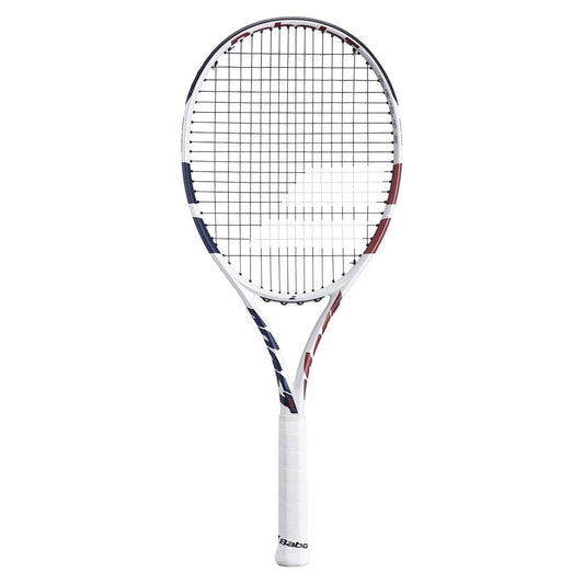 Boost Drive Prestrung Tennis Racquet White and Blue - Bell Racket Store