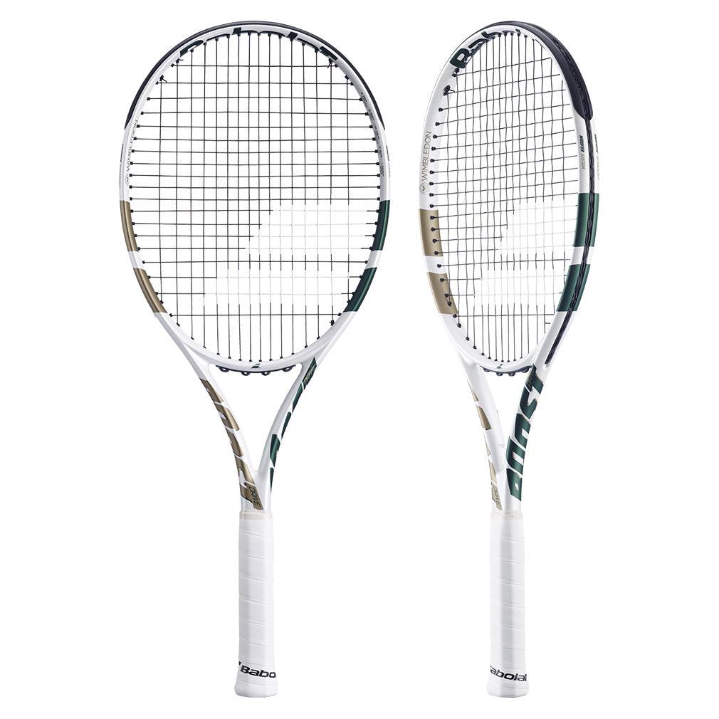Boost Wimbledon Prestrung Tennis Racquet White and Gold - Bell Racket Store