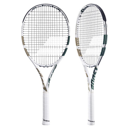 Boost Wimbledon Prestrung Tennis Racquet White and Gold - Bell Racket Store