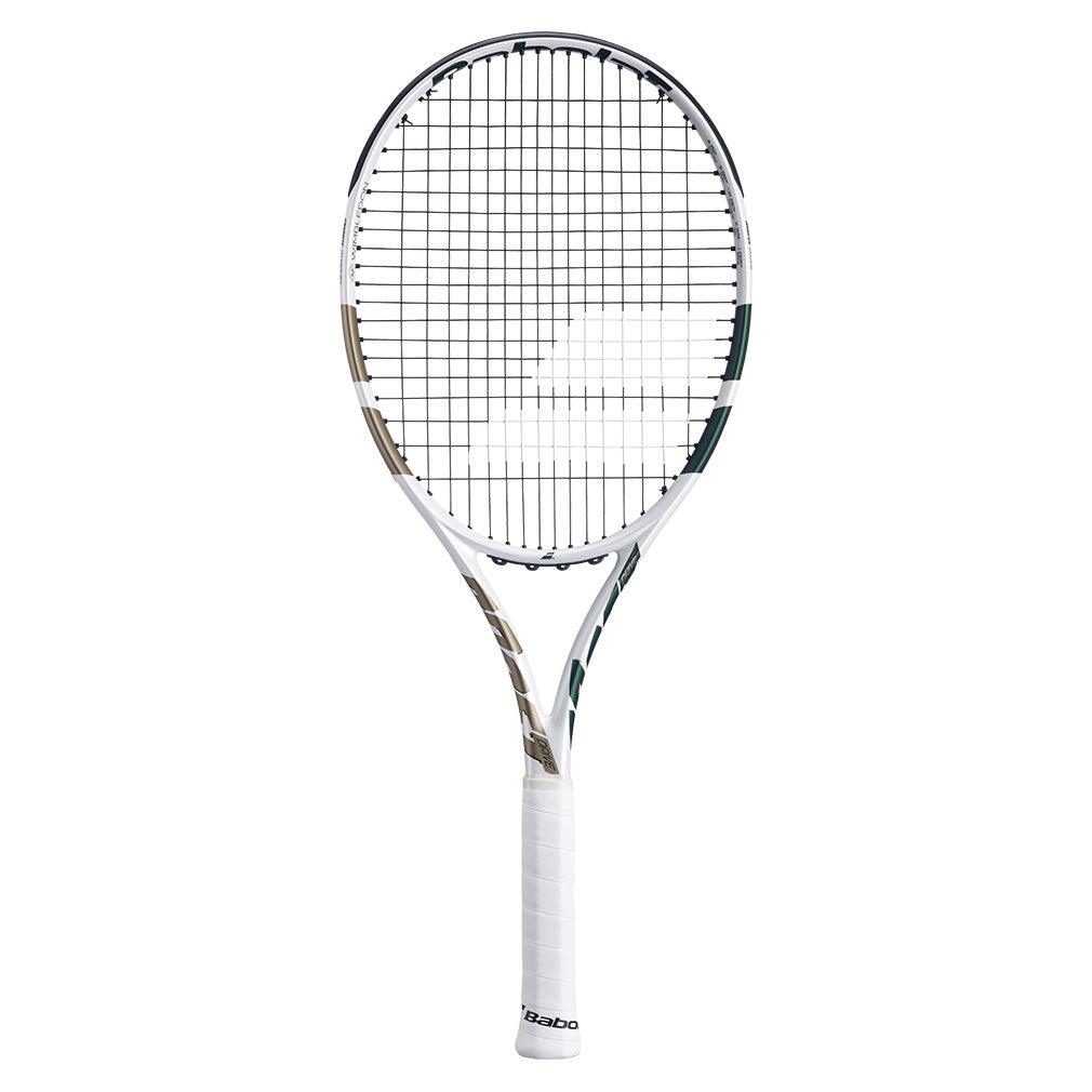 Boost Wimbledon Prestrung Tennis Racquet White and Gold - Bell Racket Store