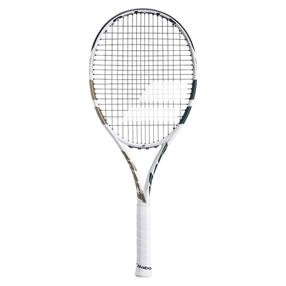 Boost Wimbledon Prestrung Tennis Racquet White and Gold - Bell Racket Store
