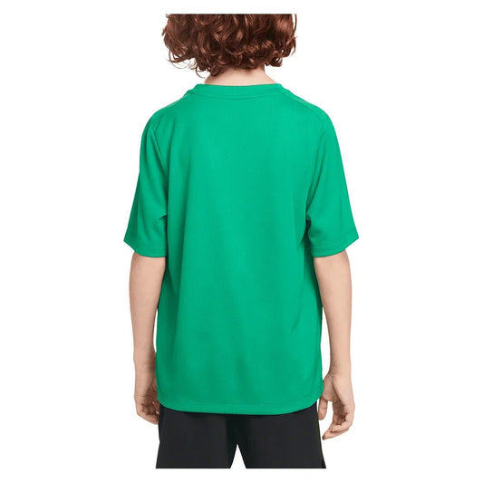 Boys' Dri - FIT Multi Short Sleeve Training Top Stadium Green and White - Bell Racket Store