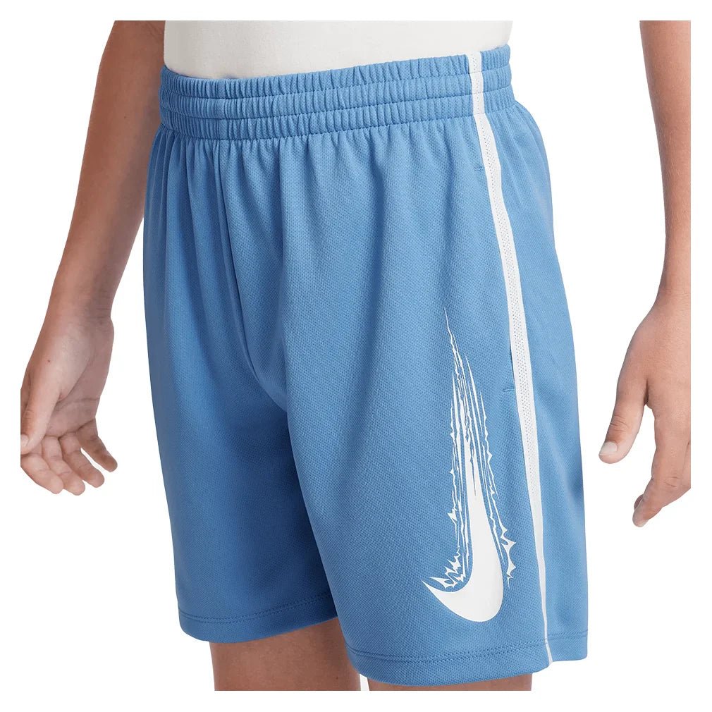 Boys' Dri - FIT Multi Woven Training Short Blue Beyond and White - Bell Racket Store