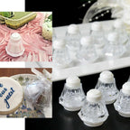 12 Pack 2.5" Clear Plastic Salt and Pepper Shakers Party Favor Gifts