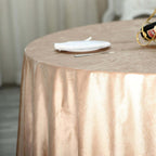 Premium Velvet 120" Round Tablecloth Champagne - Reusable Soft & Seamless Table Cover