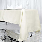 Premium Polyester 60"x126" Rectangle Tablecloth Ivory - Stain-Resistant 220GSM Finish Table Cover