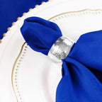 5 Pack Polyester 17"x17" Napkins Royal Blue - Durable & Wrinkle Resistant Dinner Napkins