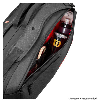 Clash V3 6 Pack Tennis Racquet Bag Black and Infrared - Bell Racket Store