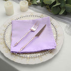 5 Pack Polyester 17"x17" Napkins Lavender Lilac - Durable & Wrinkle Resistant Dinner Napkins