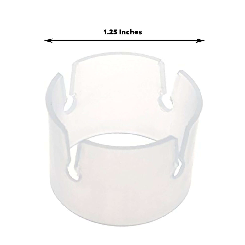 50 Pcs 1.25" Balloon Arch Attachment Clips, 4 PT Clear Plastic Clips