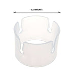 50 Pcs 1.25" Balloon Arch Attachment Clips, 4 PT Clear Plastic Clips