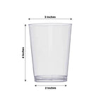 25-Pack Plastic Tumbler Cups Clear - Stylish Disposable Party Glasses 10oz