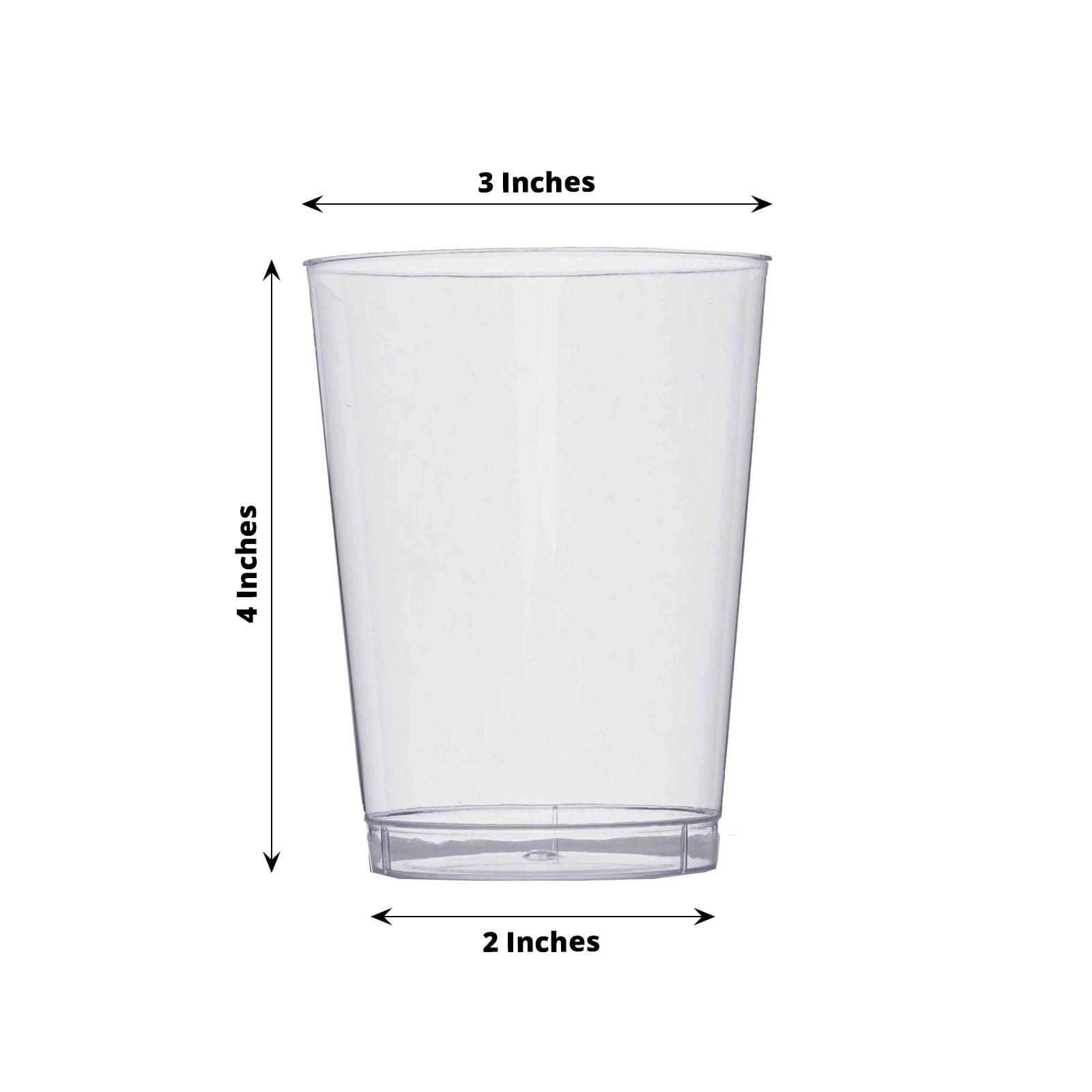 25-Pack Plastic Tumbler Cups Clear - Stylish Disposable Party Glasses 10oz
