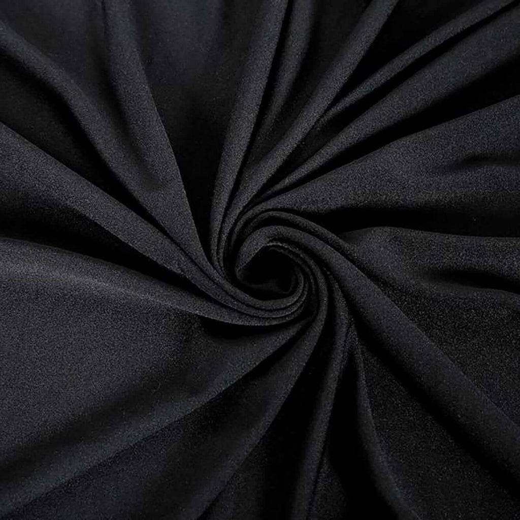 Spandex 30" Round Cocktail Table Cover Black - Easy to Maintain Stretch Fitted Highboy Tablecloth for Stylish Events