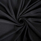 Spandex 30" Round Cocktail Table Cover Black - Easy to Maintain Stretch Fitted Highboy Tablecloth for Stylish Events