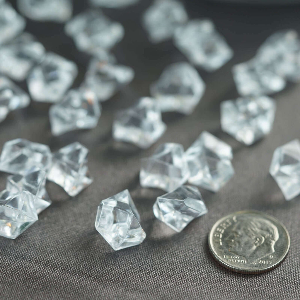 400 Pcs Acrylic Ice Bead Vase Fillers Mini Clear - Chic DIY Craft Crystals for Wedding Centerpieces & Table Styling