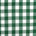 Polyester 14"x108" Table Runner Green/White - Gingham Plaid Design