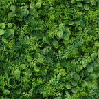 11 Sq ft. Green Boxwood Hedge Locust and Cypress Garden Wall Backdrop Mat - 4 Artificial Panels
