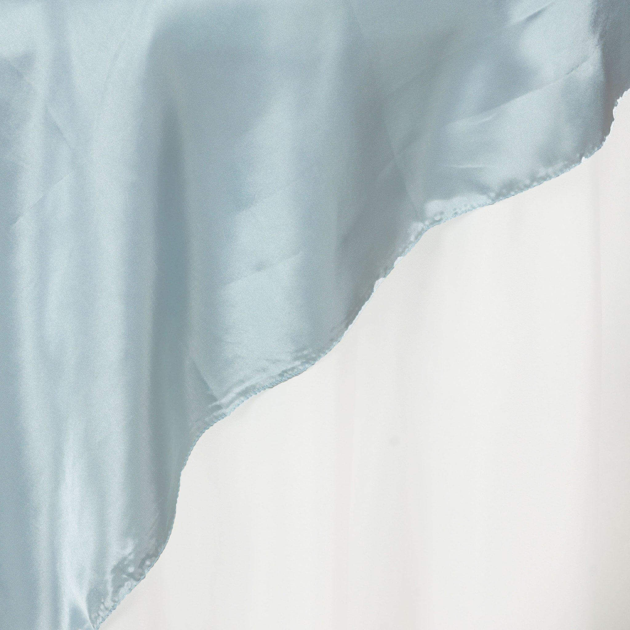Satin 90"x90" Table Overlay Square Tablecloth Light Blue - Smooth Finish Table Topper