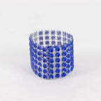 10 Pack Rhinestone Napkin Rings with Velcro Brooch Buckle Royal Blue - Stylish Design for Chair Sashes