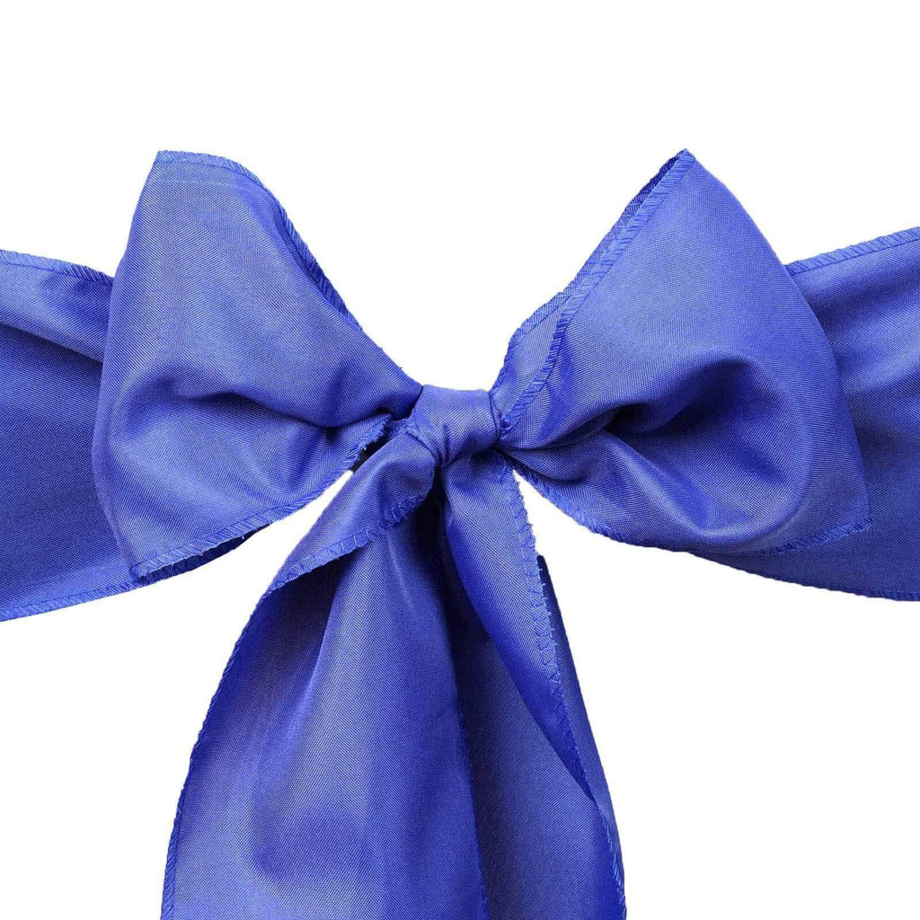 5 Pack Polyester Chair Sashes Royal Blue 6"x108"