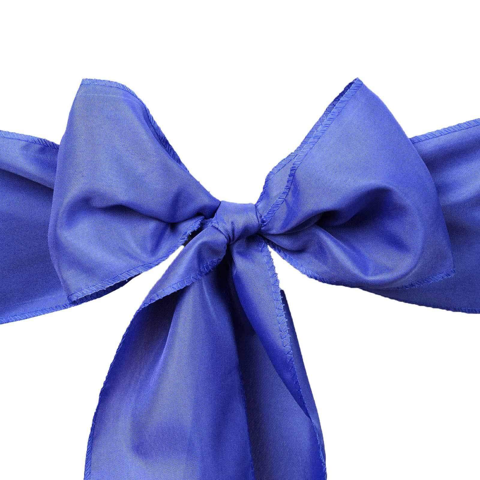 5 Pack Polyester Chair Sashes Royal Blue 6"x108"