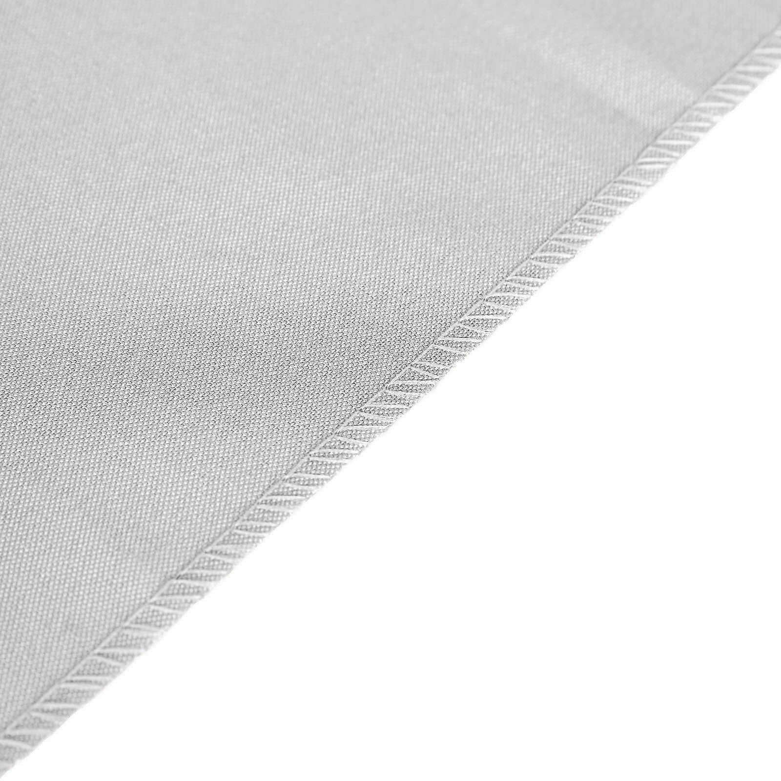 Polyester 12"x108" Table Runner Silver - Durable & Wrinkle-Resistant Table Decor