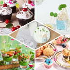 50-Pack Bamboo Wooden Tongs Disposable Flatware Eco Friendly Natural - Biodegradable Party Serving Utensils 6"