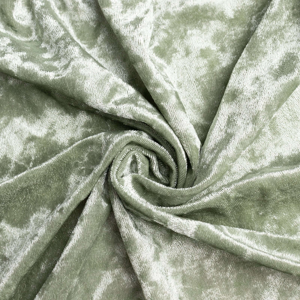 Crushed Velvet Spandex 30" Round Cocktail Table Cover Sage Green Smooth Highboy Tablecloth - Bell Racket Store