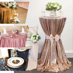 Sequin 108" Round Tablecloth Gold - Glittering Finish for Glamorous Events