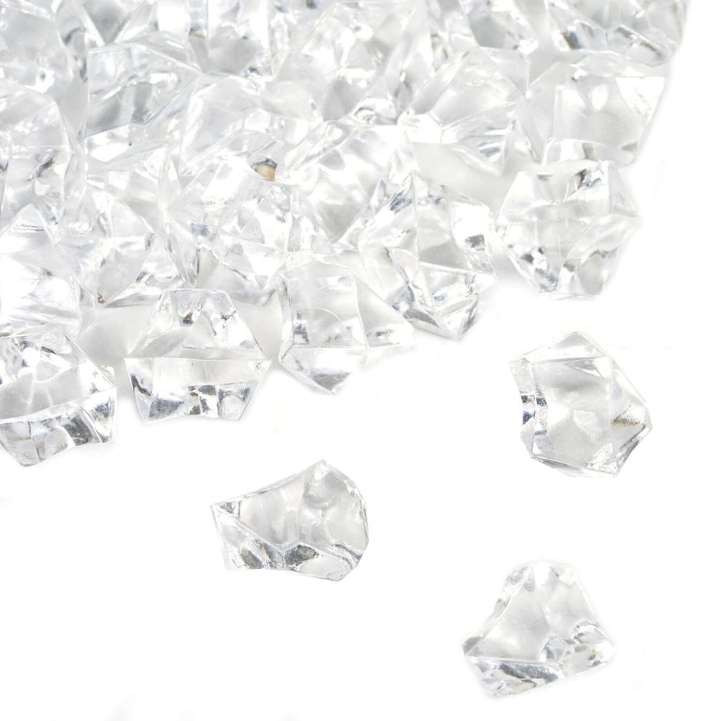 300 Pcs Acrylic Ice Bead Vase Fillers Large Clear - Stylish DIY Craft Crystals for Event Decor & Wedding Tables