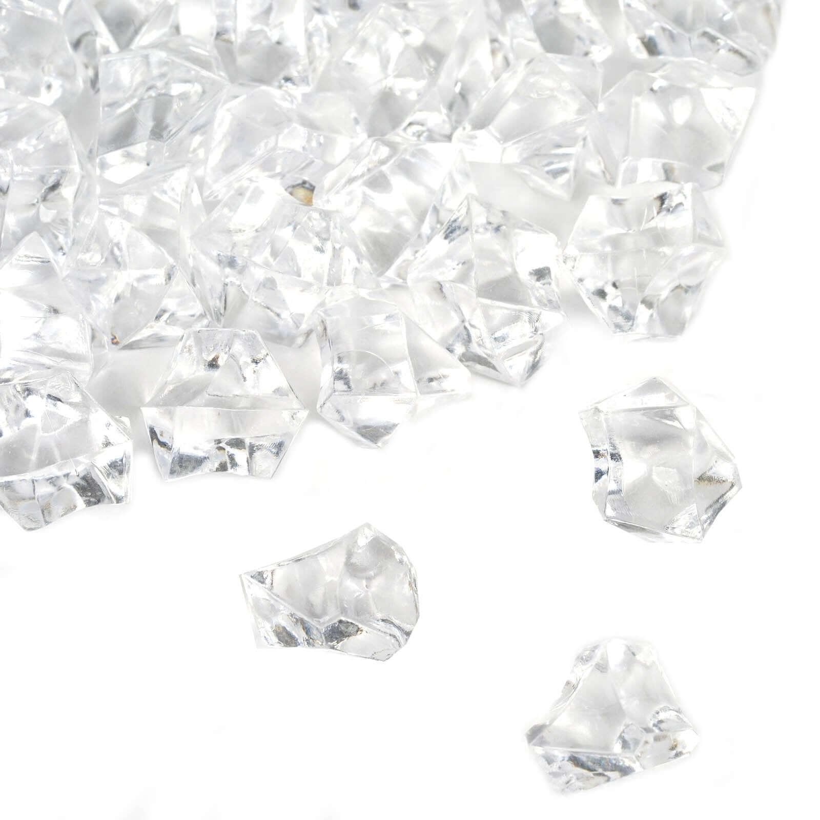 300 Pcs Acrylic Ice Bead Vase Fillers Large Clear - Stylish DIY Craft Crystals for Event Decor & Wedding Tables