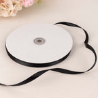 100 Yards 3/8" Black Single Face Decorative Satin Ribbon