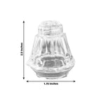 12 Pack 2.5" Clear Plastic Salt and Pepper Shakers Party Favor Gifts