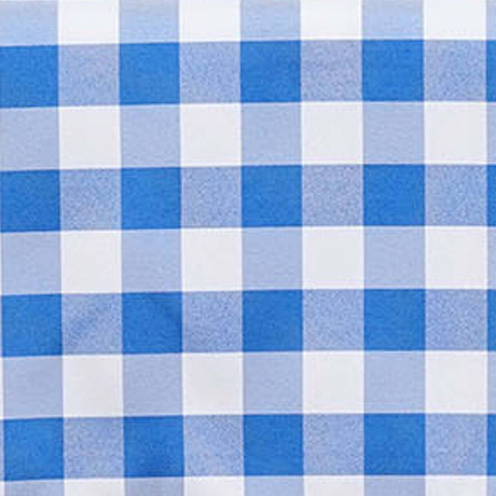 Polyester 54"x54" Square Tablecloth White/Blue - Checkered Buffalo Plaid Design for Casual Table Settings