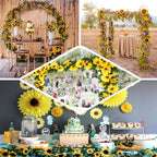 6.5ft Artificial Silk Sunflower Table Garland, Flower Vine Chain