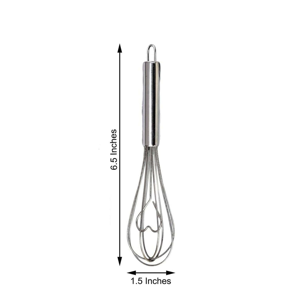 Heart Shaped Stainless Steel Whisk Party Favor With Free Gift Box, Ribbon & Thank You Tag