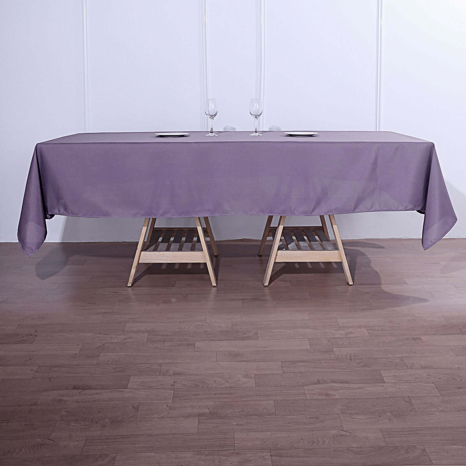 Polyester 60"x102" Rectangle Tablecloth Violet Amethyst - Durable and Stylish Table Cover