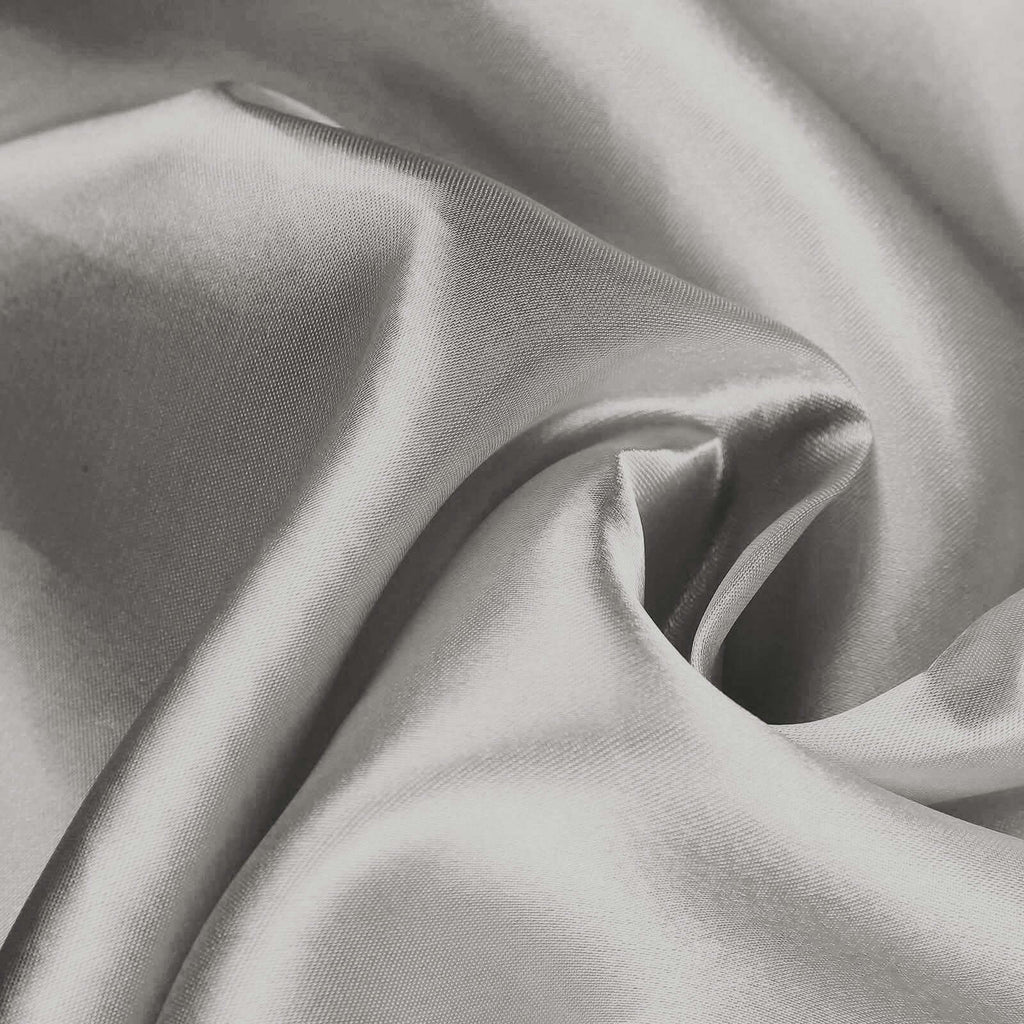 Satin Chair Cover Self-Tie Universal Design Silver - Durable Slip-On Cover for Folding, Dining, Banquet & Standard Chairs