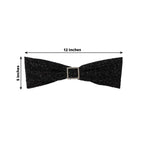 5 Pack Metallic Shimmer Tinsel Spandex Chair Sashes Black - Durable and Reusable Stretch Chair Bands for Dazzling Event & Party Decor