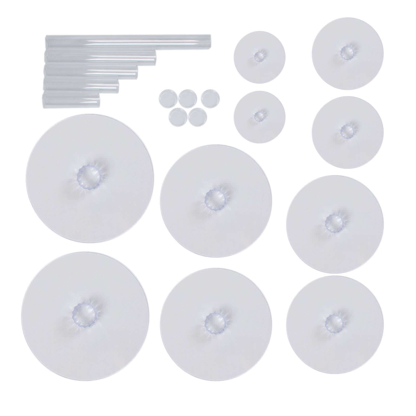 5-Tier Acrylic Cake Stand Set Clear in Assorted Sizes for Buffet Party Tables