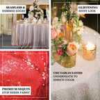 Sequin 120" Round Tablecloth Pink - Seamless Glittering Table Cover