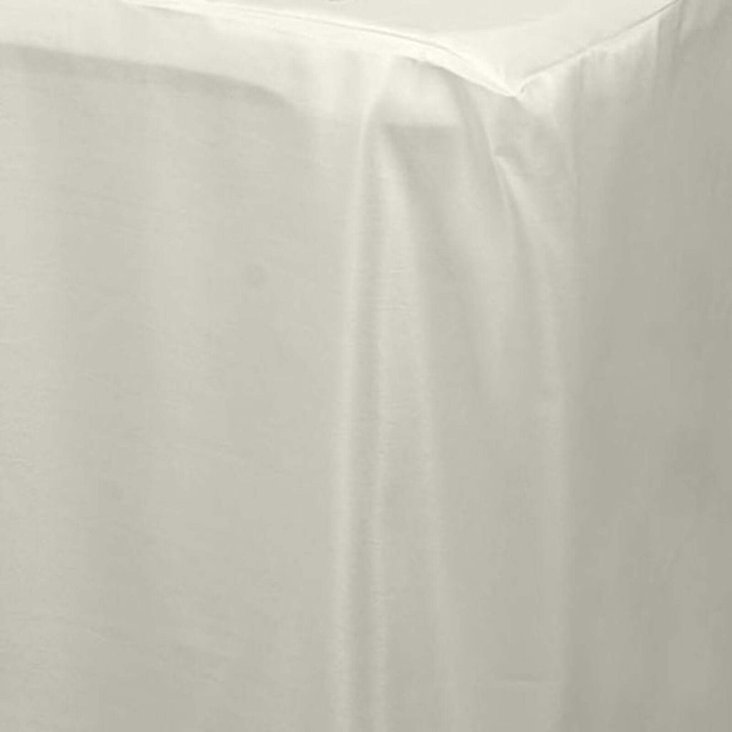 Fitted Polyester 72"x30" Rectangle Tablecloth Ivory - Durable Table Cover