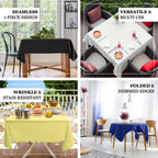 Polyester Square 54"x54" Tablecloth Red - Wrinkle-Resistant & Durable Table Cover