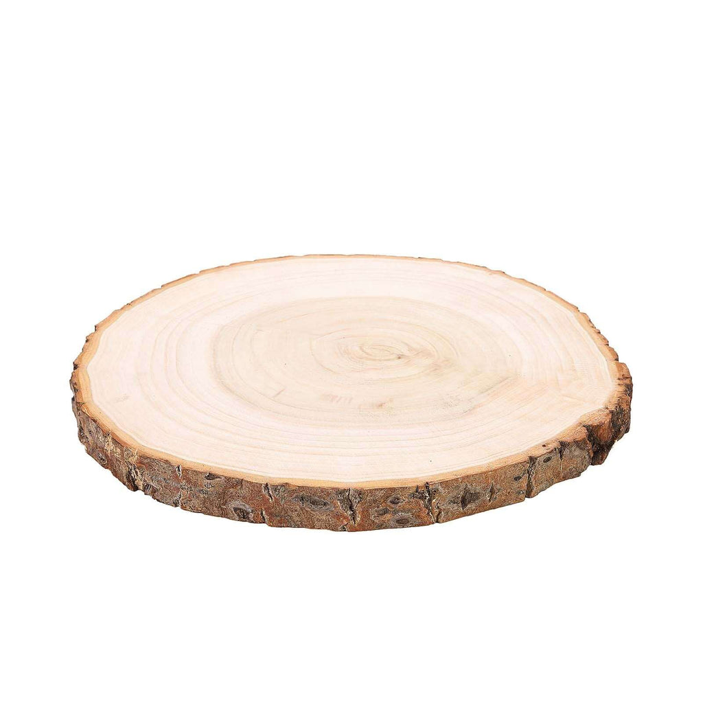 Rustic Poplar Wood Slices Round - Unique Decor for Tables & Events 15" Dia